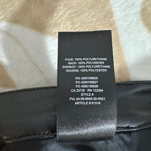Aritzia Wilfred | Vegan Faux Leather Pants Straight‎ Leg | Women's 2 - Picture 12 of 13